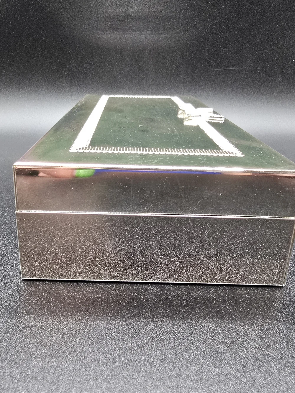 kate spade Lenox Grace Avenue Vanity Box Silverplate Mirrored Jewelry Box 8